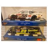 2 NASCAR Die-Cast Cars in Display Cases