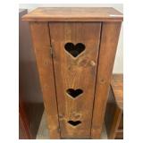 Wooden Cabinet with Heart Cutout Door Design