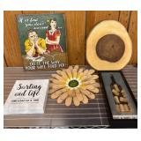 Decorative Wall Art and Wooden Accent Pieces