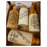 Stoneware Ginger Beer Bottles, Late 19th Century