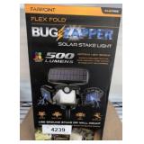 Farpoint Flex-Fold Bug Zapper Solar Stake Light
