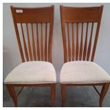 Wood Dining Chairs with Upholstered Seats