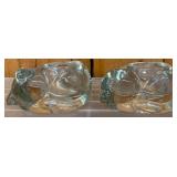 Clear Glasscat Shaped Candleholders