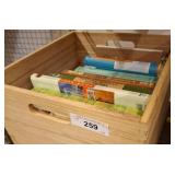 Wooden Crate with Assorted Home Design Books