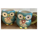 Owl-Themed Ceramic Mugs