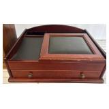 Wooden Jewelry Box with Felt-Lined Compartments