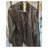 Chadwicks Black Leather Jacket, Size 26W