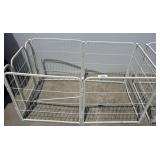 White Metal Folding Pet Playpen Panels