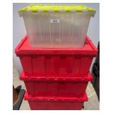 Stacked Industrial Storage Bins