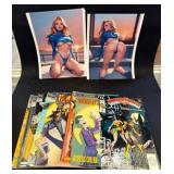 Comic Books With Two Model Prints