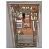 Rectangular Mirror With Stained Glass Frame