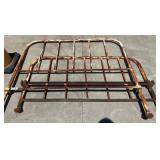 Rustic Metal Bed Frame with Spindle Design