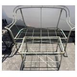 Metal Patio Loveseat Frame and Coffee Table