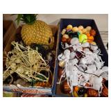 Two Boxes of Halloween and Decorative Items