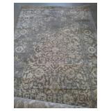 Power-Loomed Polypropylene Rug, Charcoal/Ivory