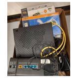 Box Lot of Networking Equipment and Accessories