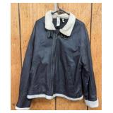 Paradox Leather Jacket with Shearling Collar
