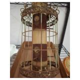 Metal and plastic Bird Feeder with Decorative Moti