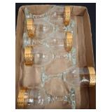 Seven Gold-Banded Wine Glasses