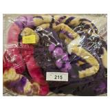 Multicolor flower Plush Blanket in Packaging