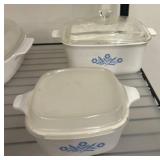 CorningWare Dishes With Lids, Blue Cornflower Desi