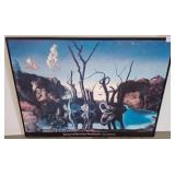 Framed Salvador Dali Print, Reflecting Elephants