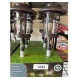 Sunburst Solar Landscape Lights, Metal and Plastic