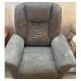 La-Z-Boy Gray Recliner With Wood Handle