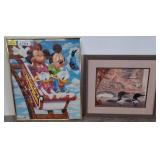 Framed Disney and Nature-Themed Prints