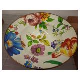 Mackenzie-Childs Floral Bowl with Gold Rim