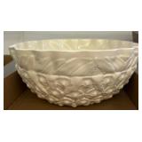 Spode England White Embossed Ceramic Bowl