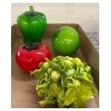 Glass Vegetable and Fruit Figures