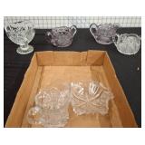 Pressed Glass Creamers and Dishes
