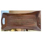 Wooden Tray and Decorative Wall Plaque Set