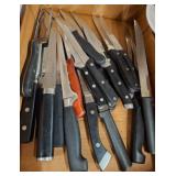 Kitchen Knives with Black Handles