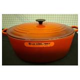 Le Creuset Orange Enameled Cast Iron Dutch Oven
