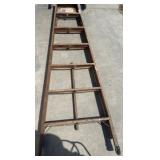 Wooden Extension Ladder with Metal Fittings