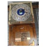 USAF Plaque Clock With Dedication Plate