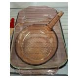 Amber Glass Cookware Set with Handle