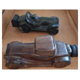 Avon Glass Car-Shaped Bottles in Two Colors