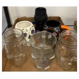 Skull-Themed Mugs and Glassware Collection