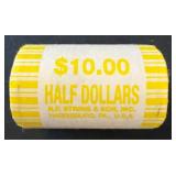 Roll of $10 Kennedy Half Dollars