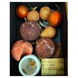 Decorative Fruit-Themed Ornaments in Box