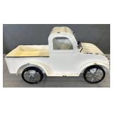 White Metal Model Pickup Truck with Black Accents