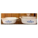 Corning Ware Blue Cornflower Dishes with Lid