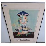 Framed Picasso-Style Print, 23x33