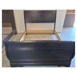 Full-Size Black Sleigh Bed Frame