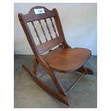Child-Size Wooden Rocking Chair