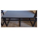 Black Rectangular Metal Coffee Table