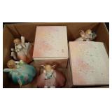 4 Porcelain Birthday Angel Figurines